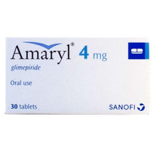 Amaryl 4mg Reduces Blood Sugar Levels 30Tablets
