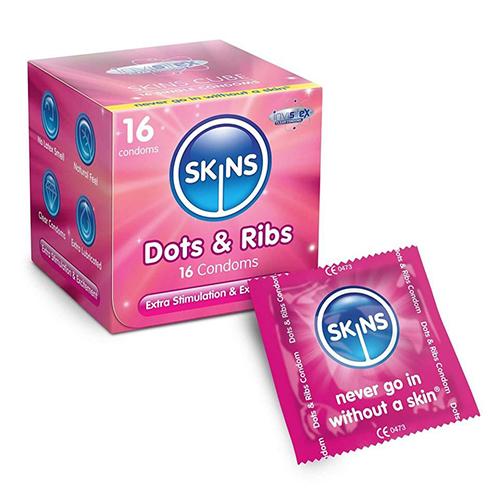 Skins Dots & Ribs 16Condoms