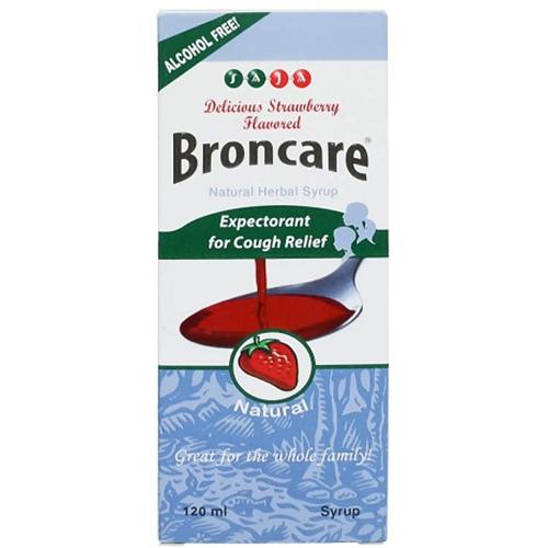 Broncare Natural Herbel Syrup Expectorant for Cough Relief Strawberry Flavor 120ml