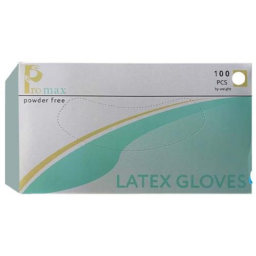 بروماكس قفازات لاتكس XL خالية من البودر 100قطعه