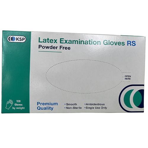 KSP Latex Examination Gloves RS Powder Free Large 100Pcs