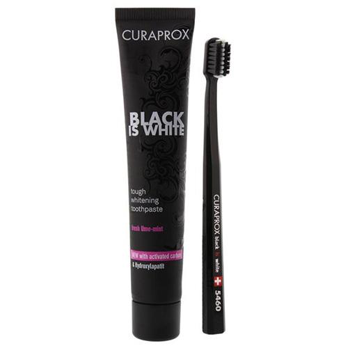 Curaprox Black is White Whitening Toothpaste with Brush