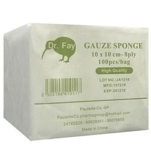 دكتور فاي شاش 10x10سم 8طبقاات 100قطعة