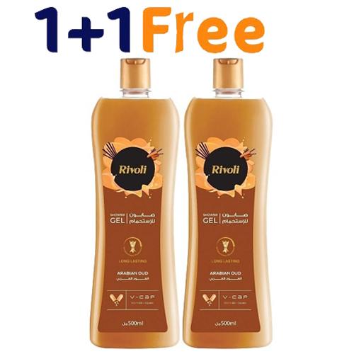 Rivoli Shower Gel With Arabic Oud Scent 500ml 1+1Free
