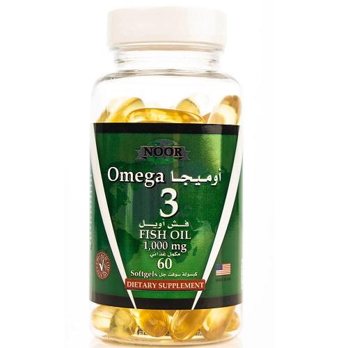 Noor Omega 3 Fish Oil 1000Mg 60 Capsules
