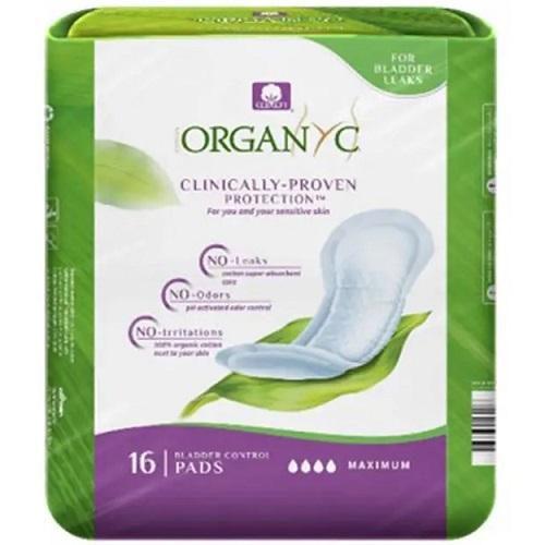 Organyc Sanitary Pads for Maximum Organic Light Incontinence 16Pads
