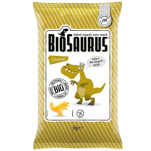 Biosaurus Organic Corn Snack With Cheese 50g