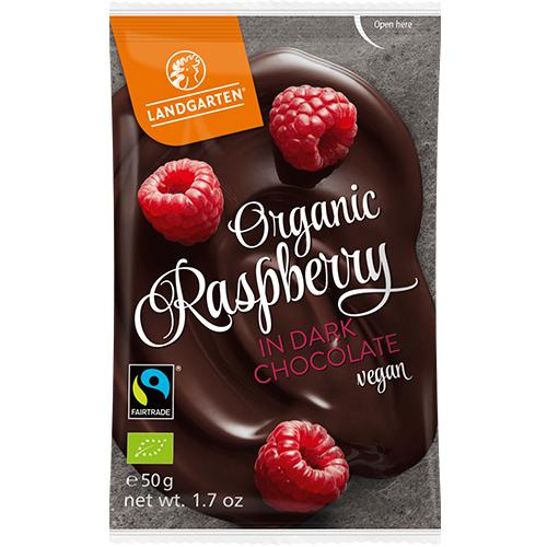 Landgarten Organic Dark Chocolate with Raspberry 50g