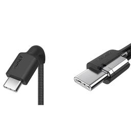 اوكي كابل مضفر نايلون من Type C الى Type C بطول 0.9م اسود