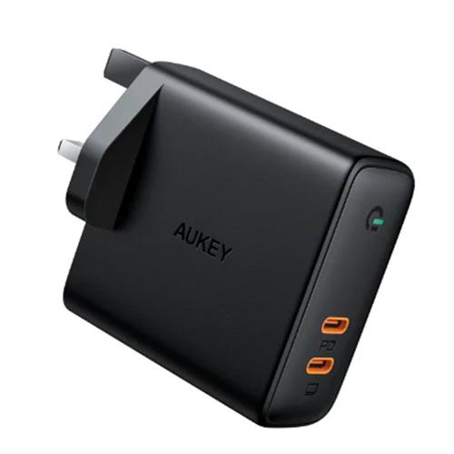 Aukey Wall Charger Dual Port Type C PD 63W with Dynamic Detect