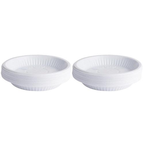 Plasco Round Plastic Plate Medium No.22 50Plate 2Pcs