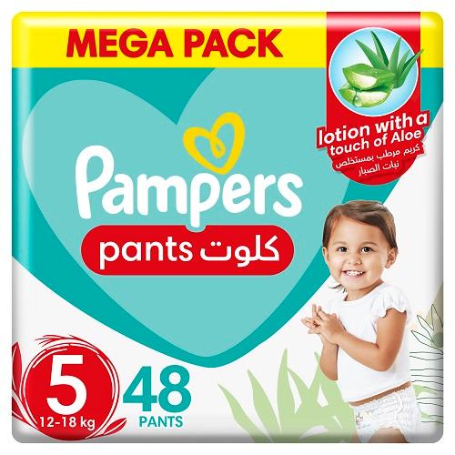 بامبرز شورت حفاضات للأطفال رقم5 من 12-18كجم 48حبة