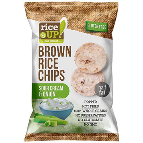 Rice Up Brown Rice Chips with Sour Cream and Onion 25g
