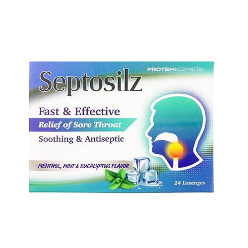 Septosilz Rapid Refreshing Mouth Tablet Menthol Mint and Eucalyptus 24Tablets