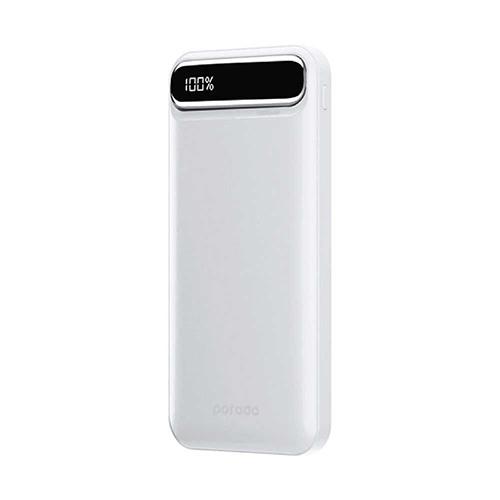 Porodo Power Bank 20000mAh with USB to Type C Cable 30cm White Model No.PDPBFCH020WH