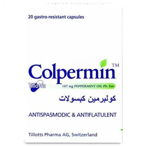 كولبرمين زيت النعناع 187مجم لعلاج اضطرابات الجهاز الهضمي 20كبسولة