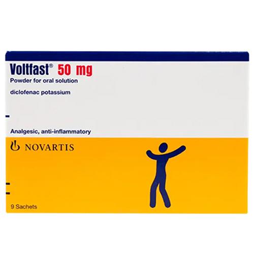 Voltafast Diclofenac Potassium 50mg Oral Solution Analgesic and Anti Inflammatory 9Sachets