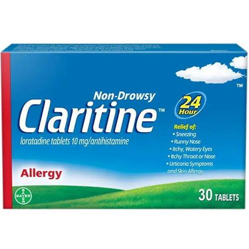 Claritine Loratadine 10mg Non Drowsy Antihistamine 30Tablets