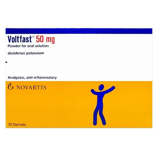 Voltafast Diclofenac Potassium 50mg Oral Solution Analgesic and Anti Inflammatory 30Sachets