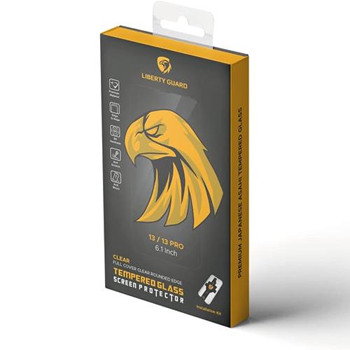 Liberty Guard Full Cover Screen Protector Clear Rounded Edge for iPhone 13 Pro Max Clear with Easy Applicator