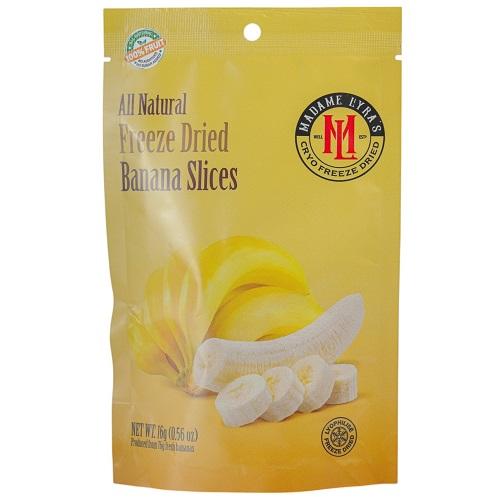 Madame Liras Freeze Dried Banana Slices 16g