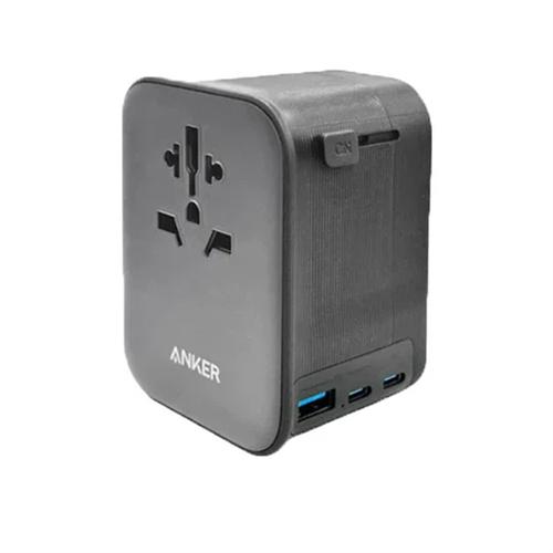 Anker Nano Travel Adapter 4in1 2Ports Type C and Port USB and AC Outlet 65W Black Model No.A9213K11