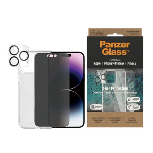 Panzer Glass 3in1 Privacy Protection Pack iPhone 14Pro Max Model No.B0404+P2786