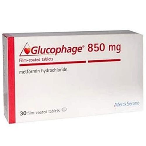 Glucophage 850mg to Control Blood Sugar with Diabetes 30Film Coated Tablets