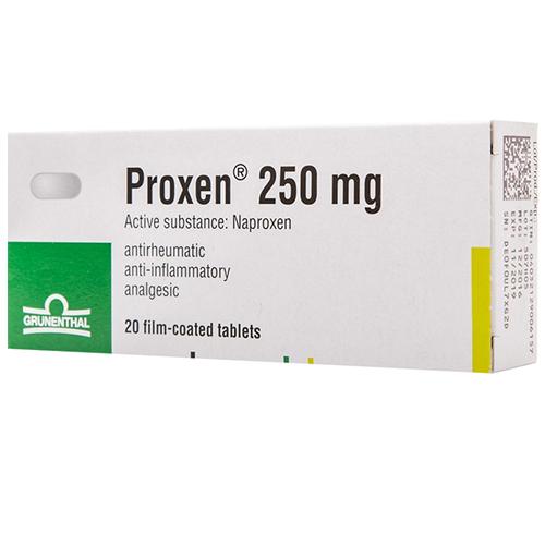 Proxen 250mg Antirheumatic Inflammatory and Analgesic 20Film Coated Tablets
