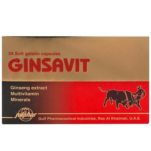 Ginsavit General Tonic and Immune Booster 24Soft Gelatin Capsules
