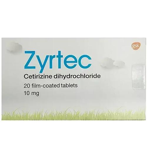 Zyrtec 10mg Antiallergic 20Film Coated Tablets