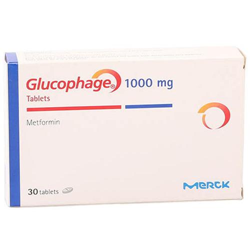 Glucophage 1000mg to Control Blood Sugar with Diabetes 30Tablets