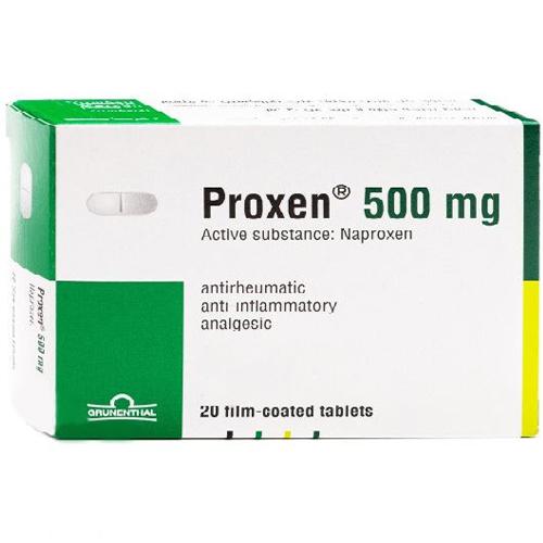 Proxen 500mg Antirheumatic Inflammatory and Analgesic 20Film Coated Tablets