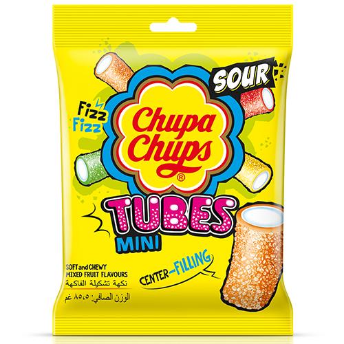 Chupa Chups Sour Tubes Mini Jelly Candy Mixed Fruit Flavor 24.2g