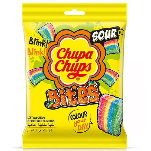 Chupa Chups Sour Bites Jelly Candy Mixed Fruit Flavor 85.5g