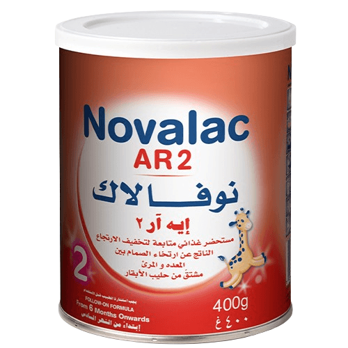 نوفالاك ايه ار2 مستحضر غذائي للرضع لحالات الارتجاع من عمر 6اشهر 400جم