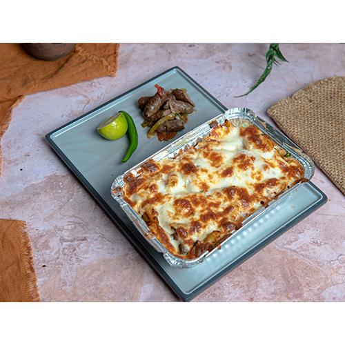 مكرونة سجق بالموزاريلا
