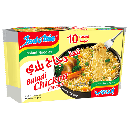 Indomie Instant Noodles Baladi Chicken Flavor77g 10 Pcs