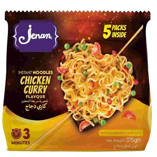 Jenan Instant Noodles Chicken Curry Flavor 75g 5Pcs