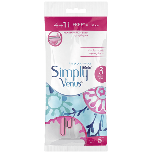 Gillette Venus Simply Women's Razor Blade Refills 4+1Free