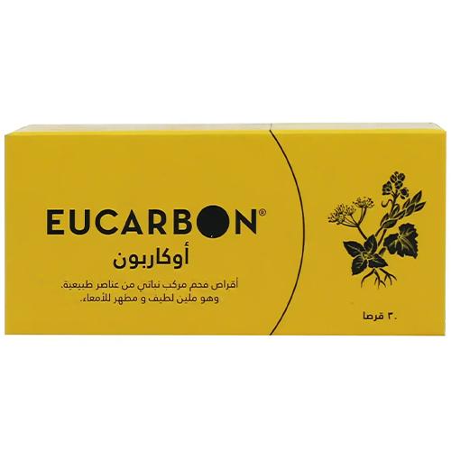 Eucarbon Charcoal Tablets Treatment for Constipation and Flatulence 30Tablets