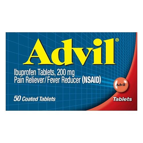Advil Ibuprofen 200mg for Muscle Pain and Headache Relief 50Tablets