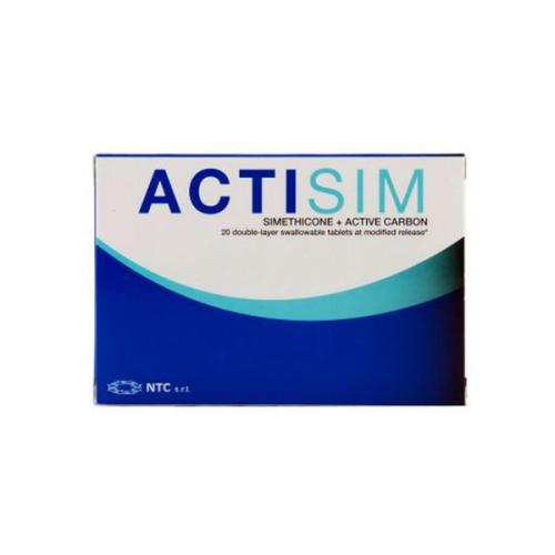 Actisim Active Carbon Treatment for Bloating 20 Tablets