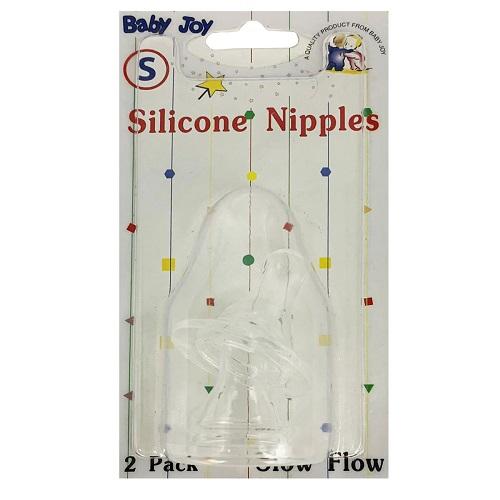 Baby Joy Elastic Silicone Teat with Slow Flow 2Pcs