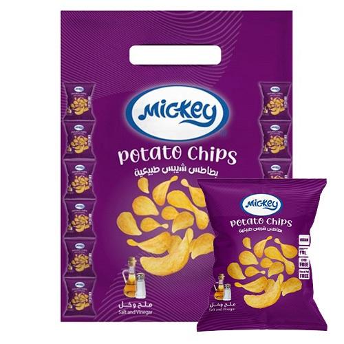 Mickey Potato Chips Salt & Vinegar Flavor 19.2g 20Pcs