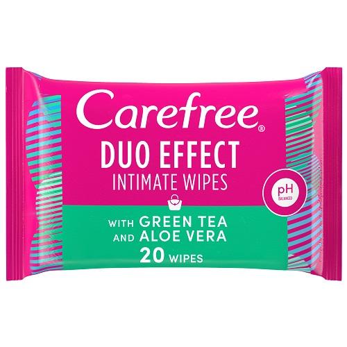 Carefree Intimate Wipes With Green Tea & Aloe Vera Extract 20Wipes