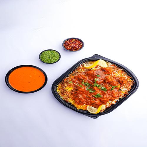 Chicken 65 with Red Rice