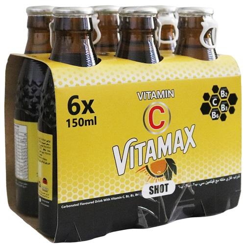 Vitamax Carbonated Flavoured Drink With Vitamin C 150ml 6Pcs