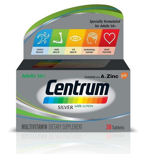 Centrum Silver Multivitamin with Lutein A to Zinc Dietary Supplement for Adult +50 30Tablets
