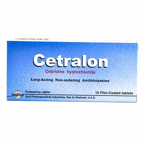 Cetralon Long Acting Non Sedating Antihistamine 10mg 10Film Coated Tablets